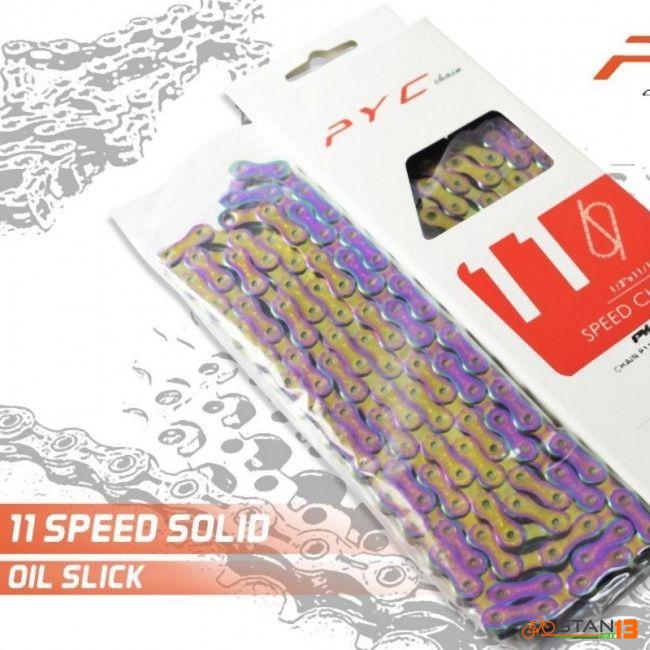 Chain PYC SP1102 OIL SLICK Ultra Light Chain SOLID Plate and Pin
