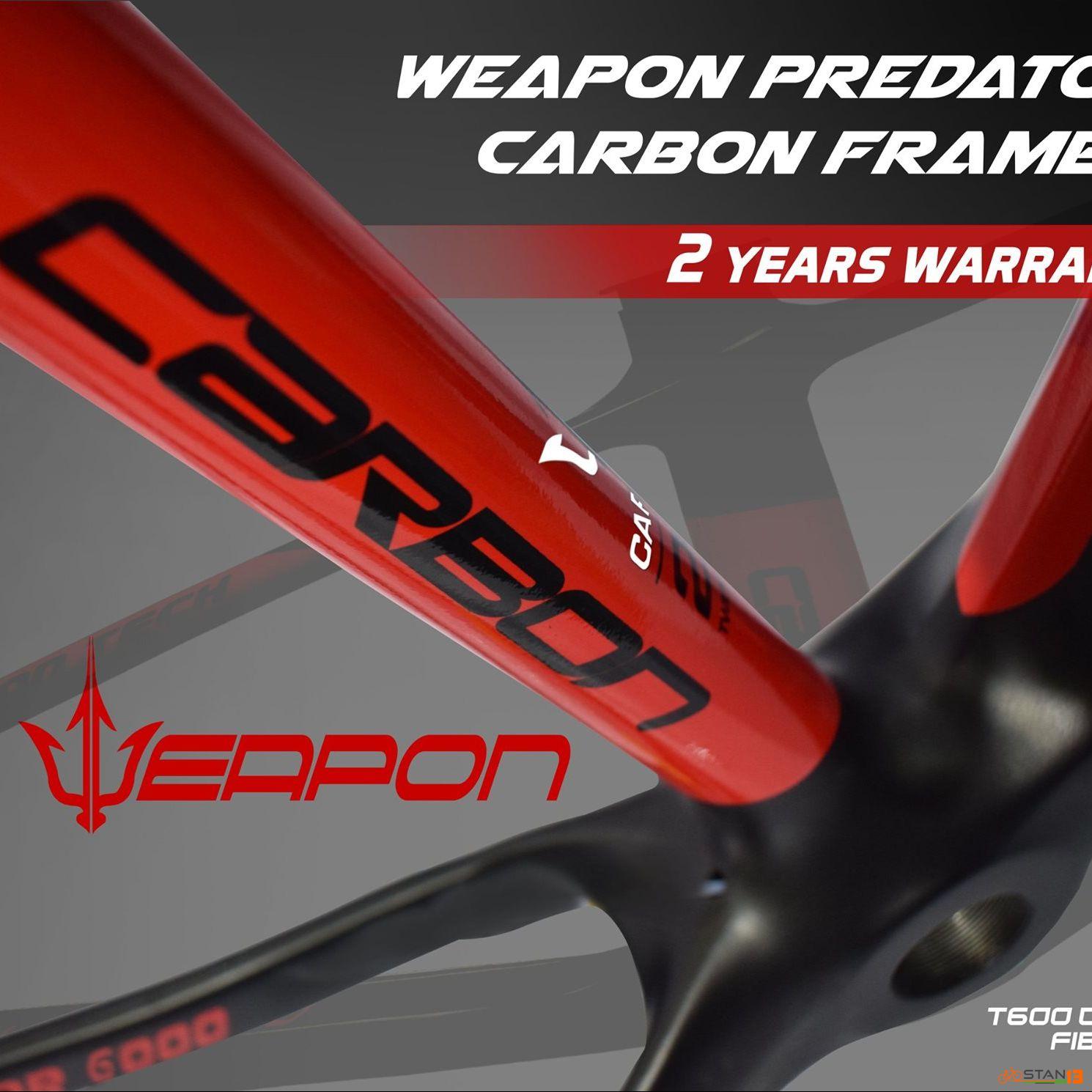 Frame Weapon Predator Carbon 7000 Frame Super Light Weight 2 Years Warranty