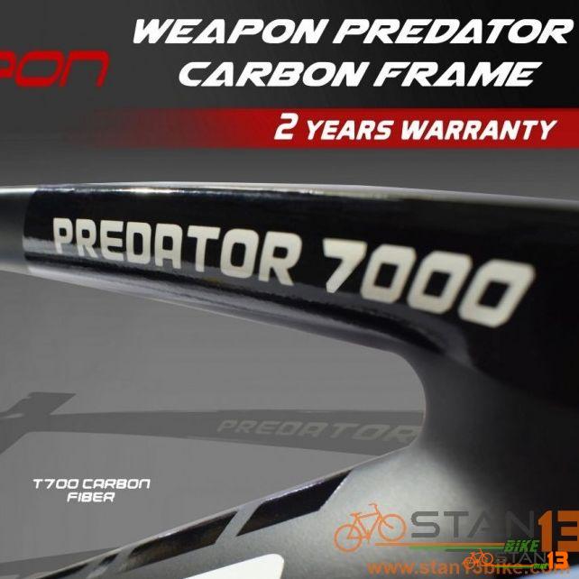 Frame Weapon Predator Carbon 7000 Frame Super Light Weight 2 Years Warranty