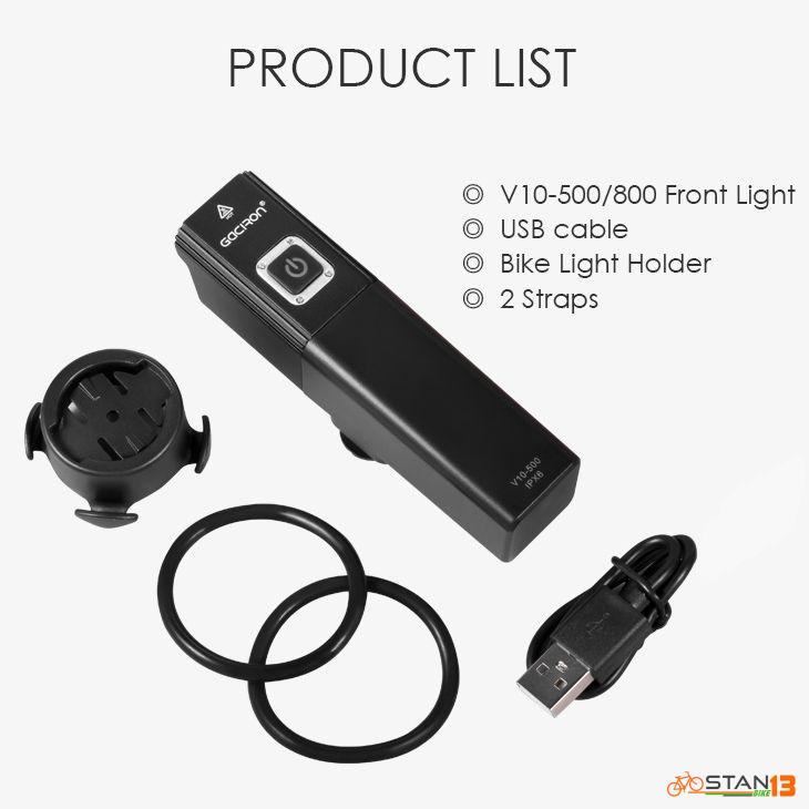 Light Gaciron V10-800 IPX6 USB Rechargeable Bicycle Light