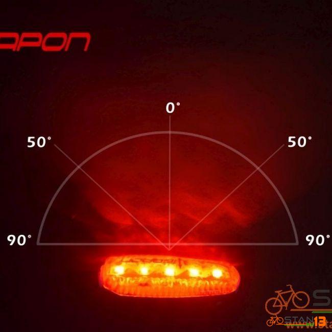 Light Weapon Flicker 5 Beads Versatile Tail Light / Helmet Light / Arm Band Light