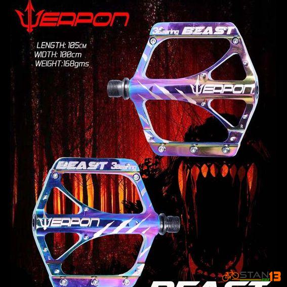 Pedal Weapon Beast Oil Slick Pedals 3 Sealed Bearings Super Smooth