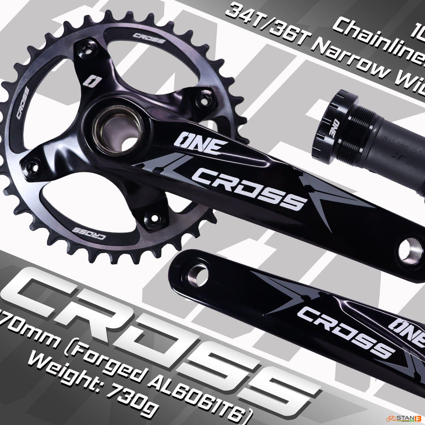 Crank ONE CROSS Crankset 1X Alloy Arm and ALLOY CHAINRING