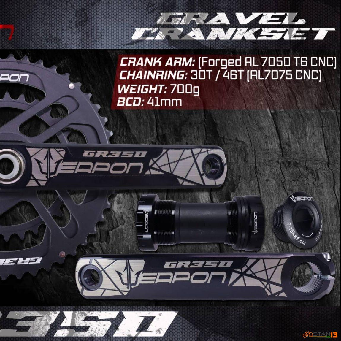 weapon crankset 2x