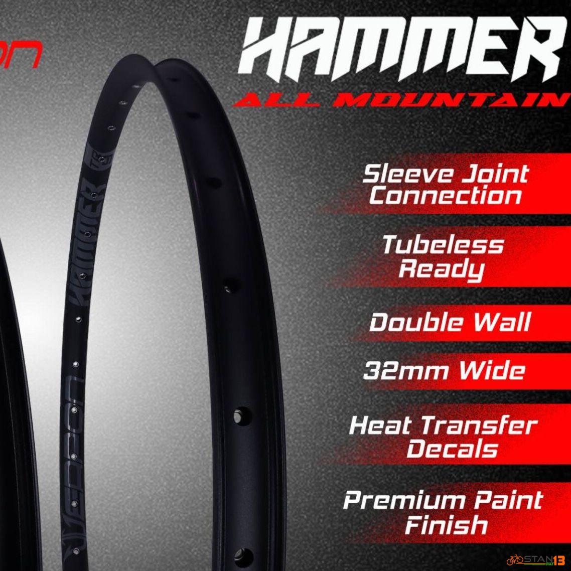 Rim Weapon Hammer TR7 for 27.5 and Hammer TR9 for 29er ALL MOUNTAIN ENDURO RIMS