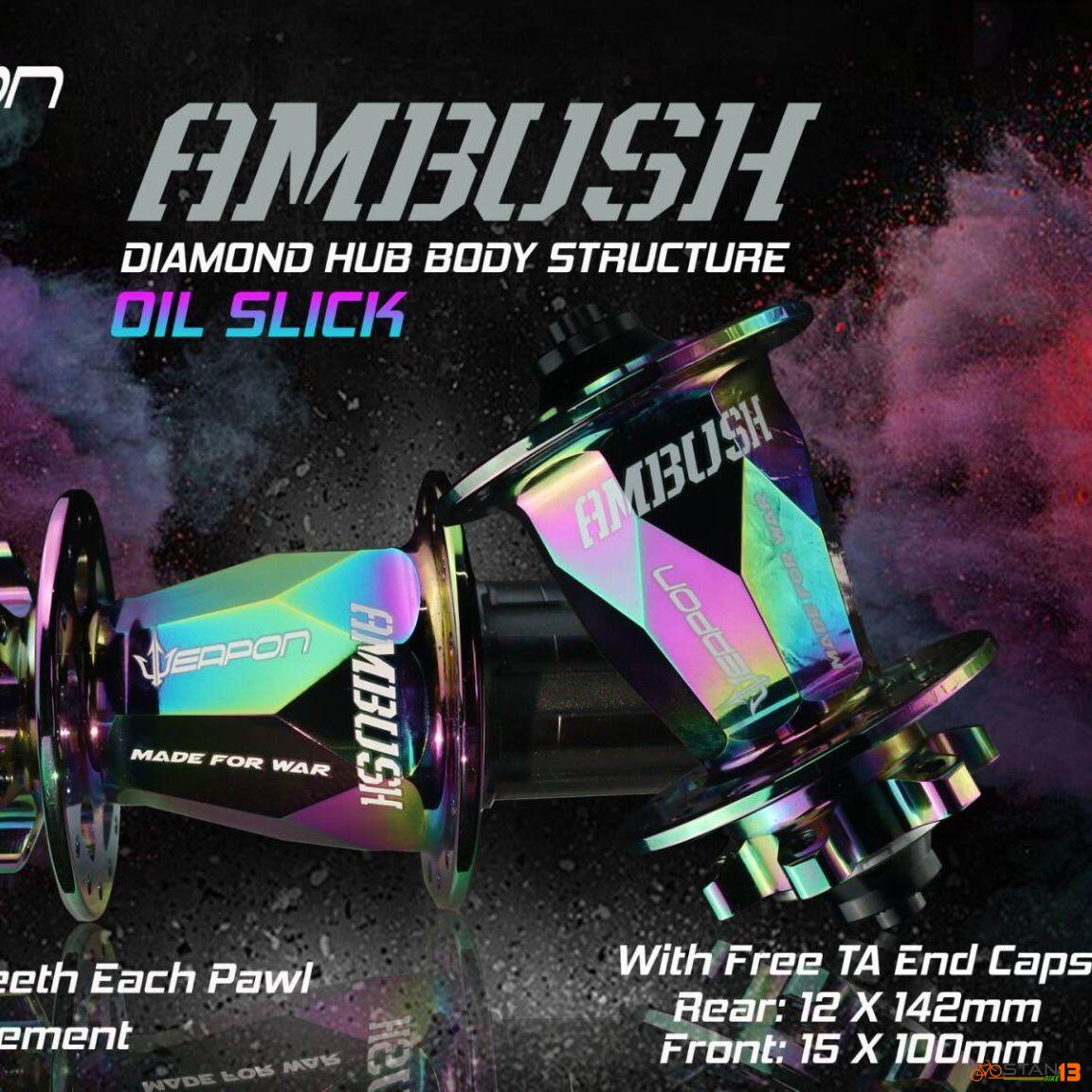 Hub Weapon Ambush 2.0 6 Pawls 3 Teeth Each Diamond Design OIL SLICK Color