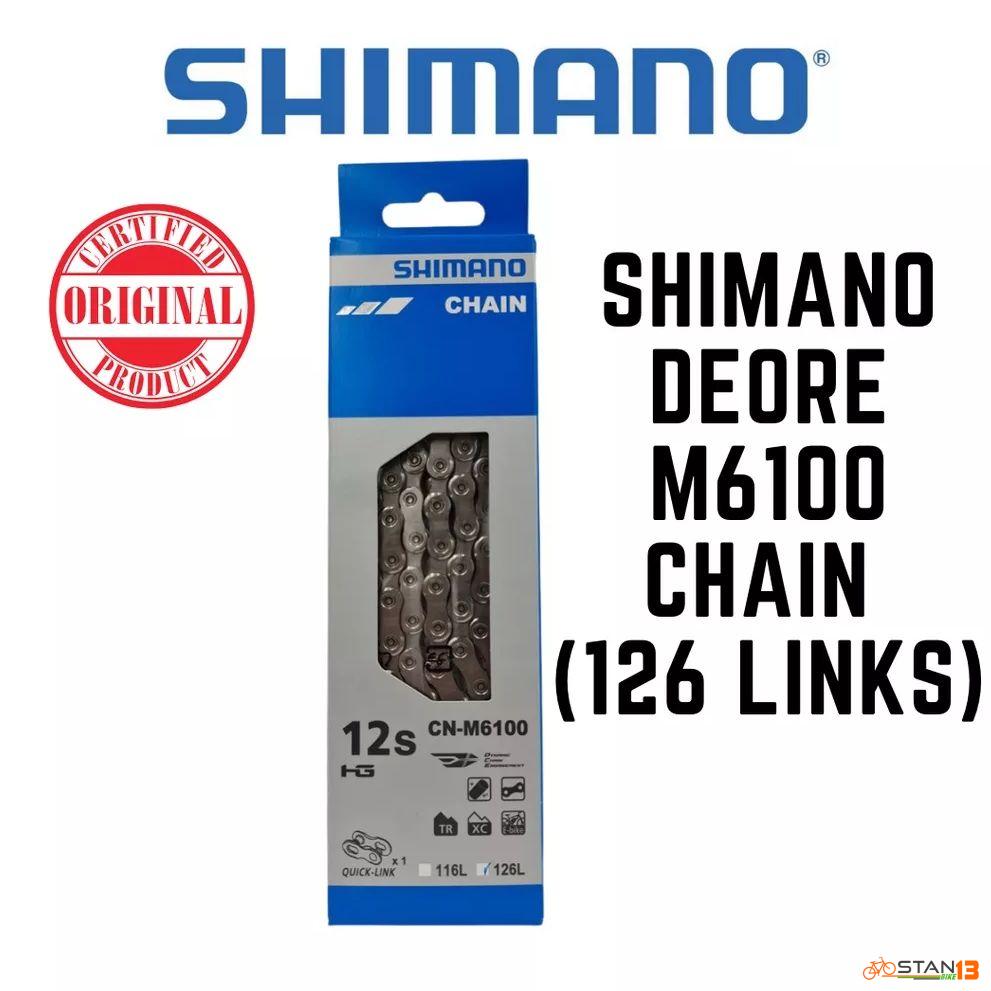 Genuine Shimano Deore CN-M6100 12-Speed Chain 126 Links W/ Quick Link - ICNM6100126Q